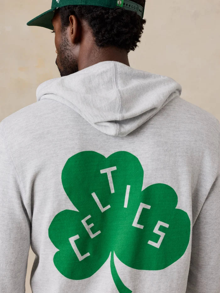 Boston Celtics Sunwashed Slub Hoodie | Light Grey Heather