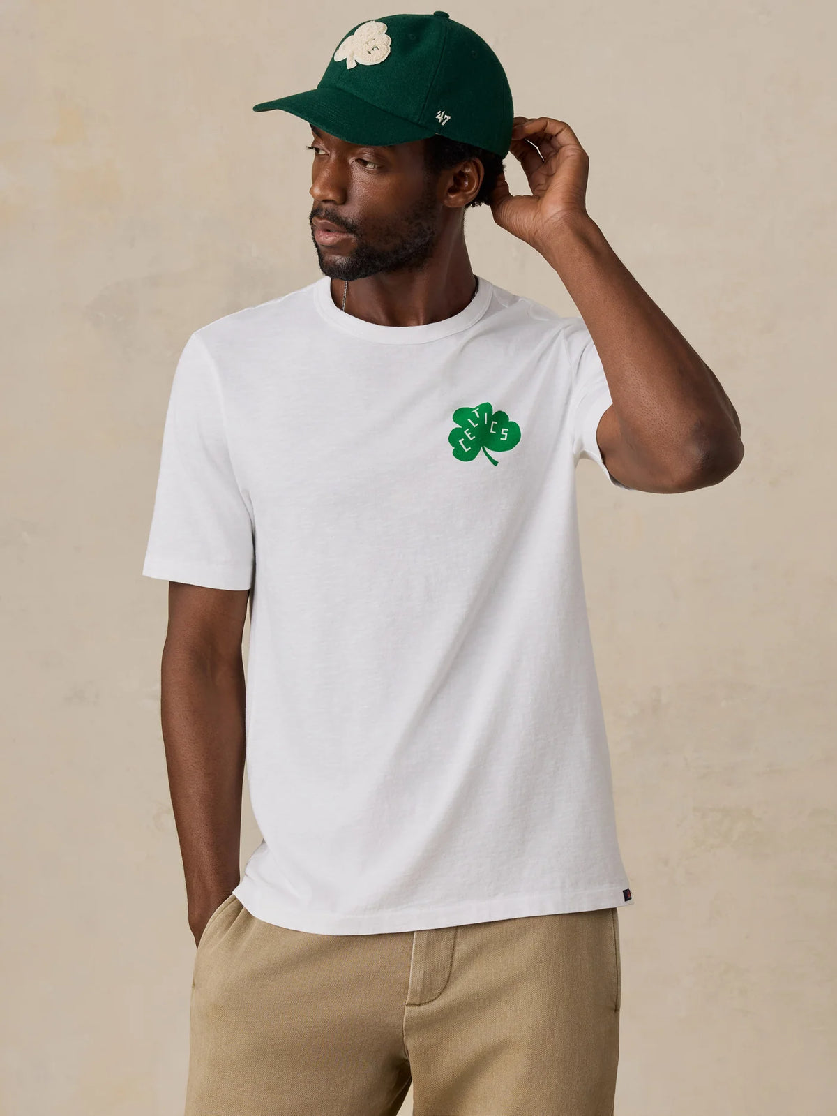 Boston Celtics Sunwashed Regenerative Tee | White
